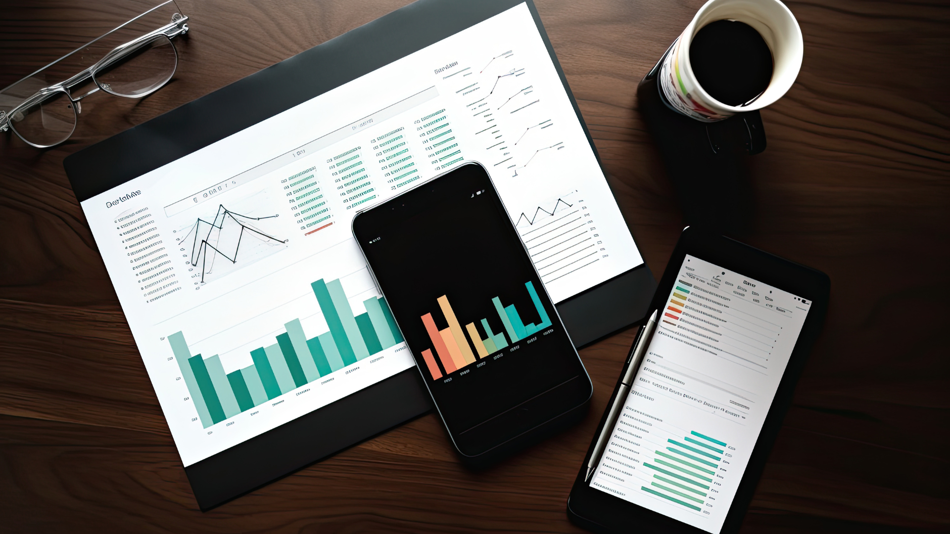 Government contracting executives review pipeline data during a leadership meeting