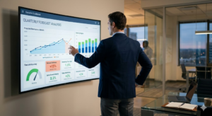 Executive dashboard showing GovCon pipeline, forecasts, and win probability metrics